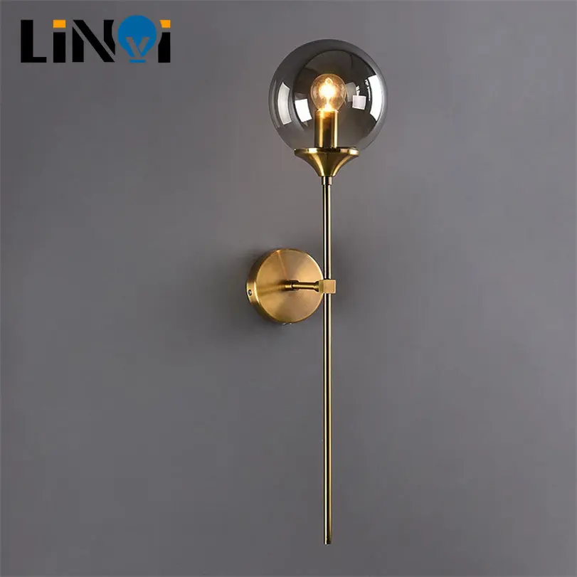

Modern Simple Wall Lamp for Home Glass Lampshade Nordic LED Wall Lamps Living Room Wall Decor Luminaire Bedroom Light Fixture