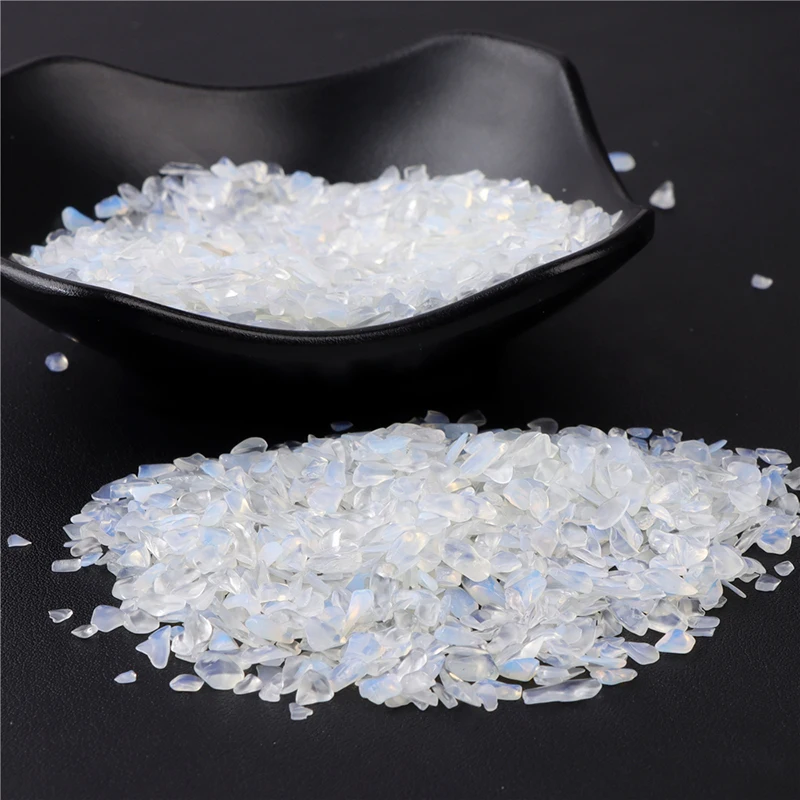 

20G 50G 100G White Opal Chips Stone 3-5mm Undrilled Bulk Tumbled Natural Quartz Crystal Beads Jewelry Making DIY Home Fish Tank