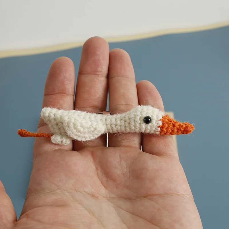 Креативные кашемировые броши ручной работы с изображением гуся значки на