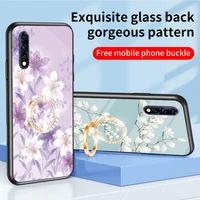 colorful flower phone case for vivo s15e s12pro s10e tempered glass case for iqoo neo6 neo5 z5x 5pro with flash magnetic ring