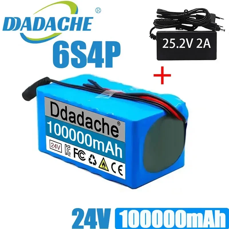 Аккумулятор высокой мощности 24 В 6s4p 100 Ач 500 Вт BMS 25 2 40000 мАч