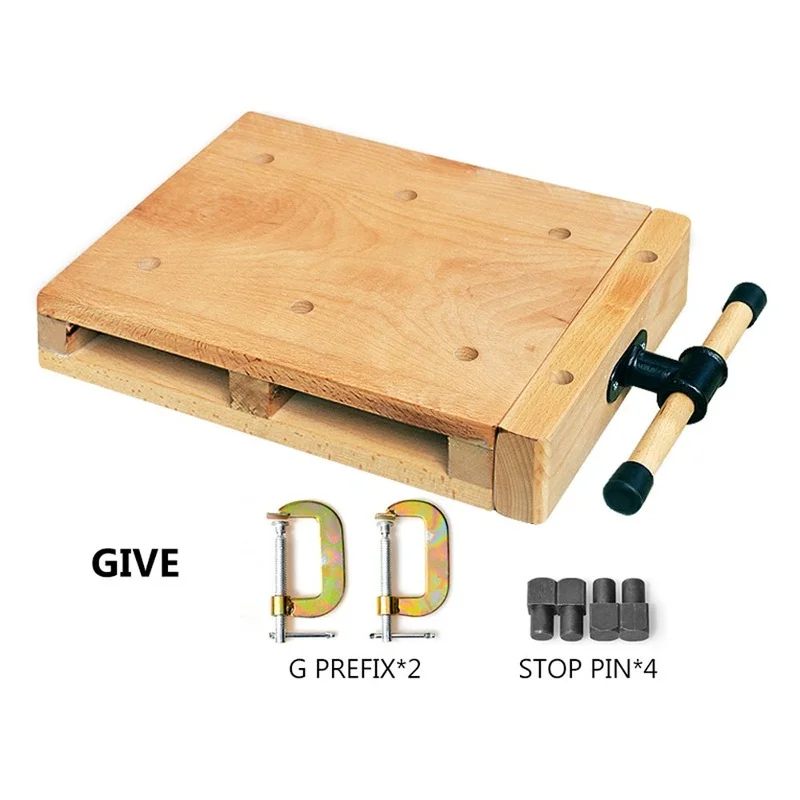 Multifunctional Mini Woodworking Table Portable Desktop Miniature Beech Desktop Manual Workbench for Woodworking Industry