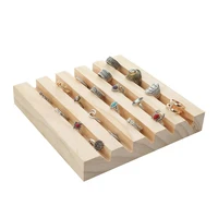 wood ring jewelry organizer cases earring nature wooden jewelry storage boxes stand display tray jewelry stores decoration gifts