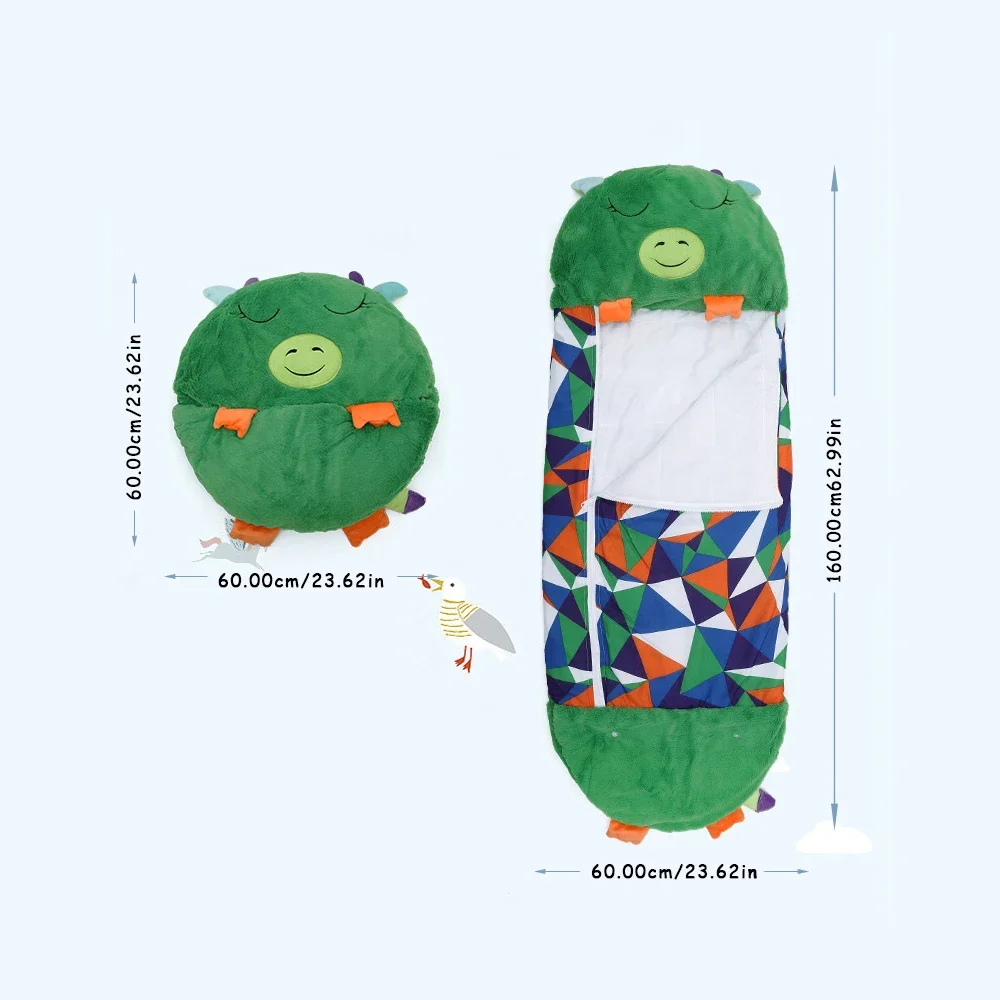 Милый спальный мешок из шелковицы с машинкой для взрослых и детей плюшевый