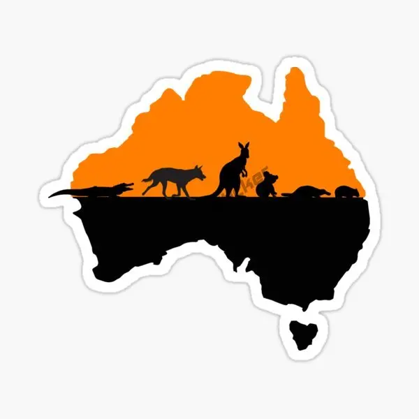 Креативная карта австралийского флага AUS эмблема кенгуру ПВХ наклейка для