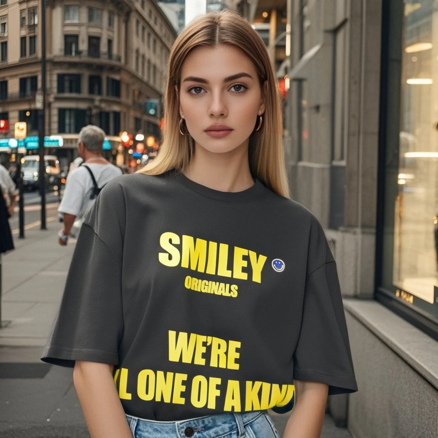 Женская футболка с коротким рукавом 2025 года логотипом SMILEY ORIGINALS и надписью WE'RE
