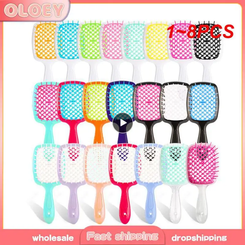 

1~8PCS Scalp Massage Wide Teeth Air Cushion Combs Women Hair Massage Scalp Brush Hollowing Out Home Salon DIY Combs Hairdressing