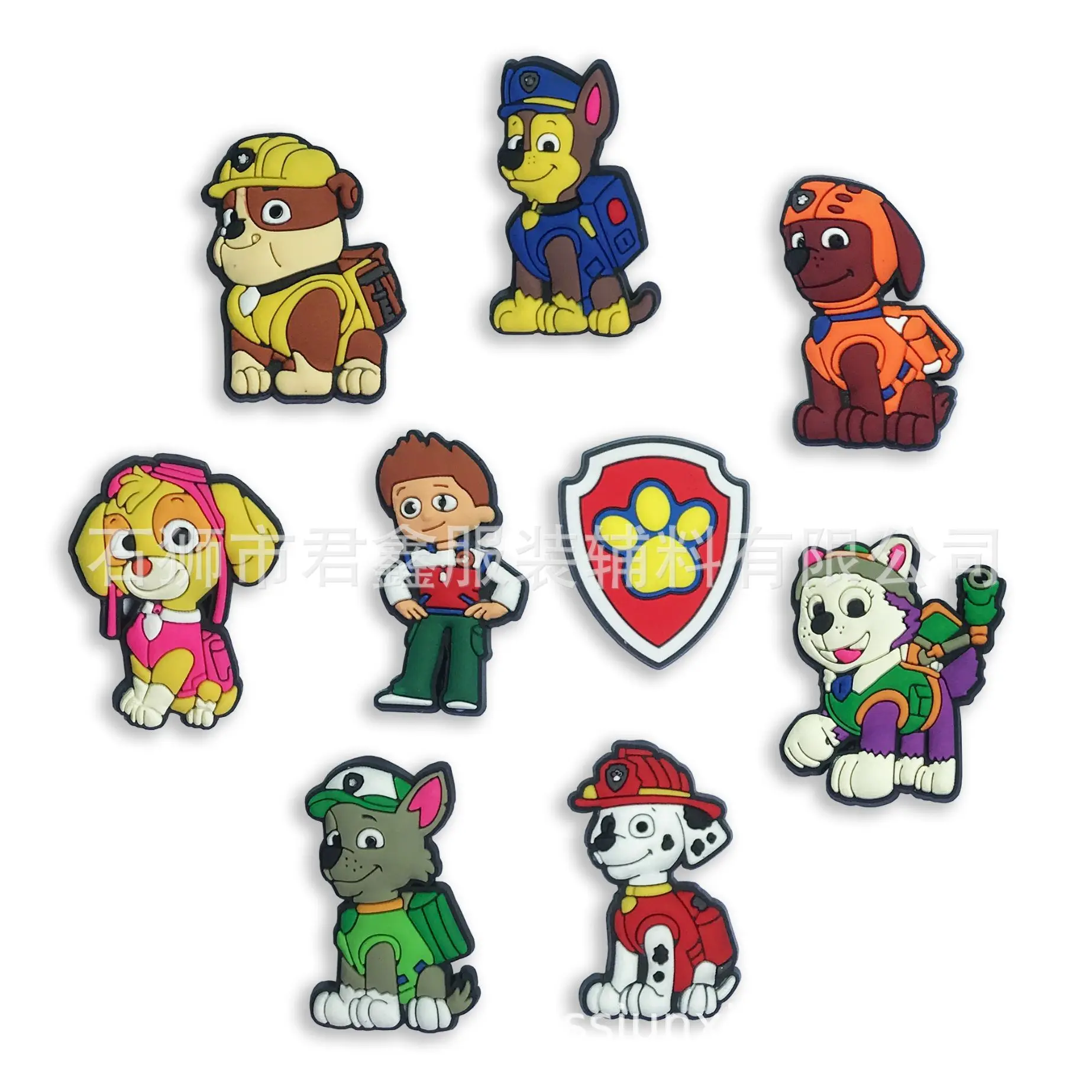 Single Sale 1pcs PAW Patrol PVC Shoe Buckle Wholesale Available Cartoons Croc Accessories Decoration Charms for Boys Women Gifts