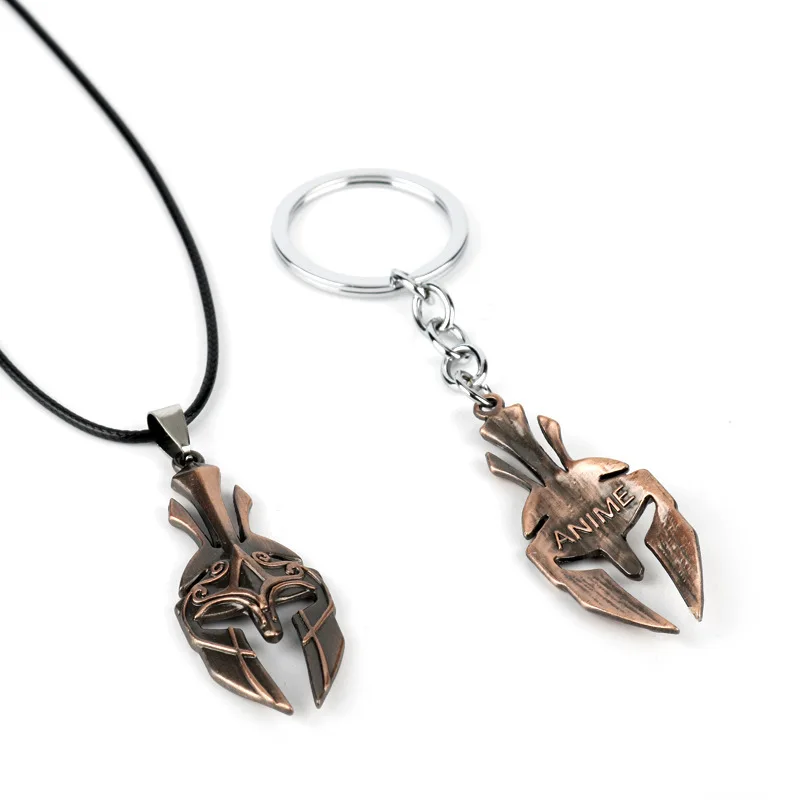 Цепочка для ключей в виде спартанского шлема стиле ретро |