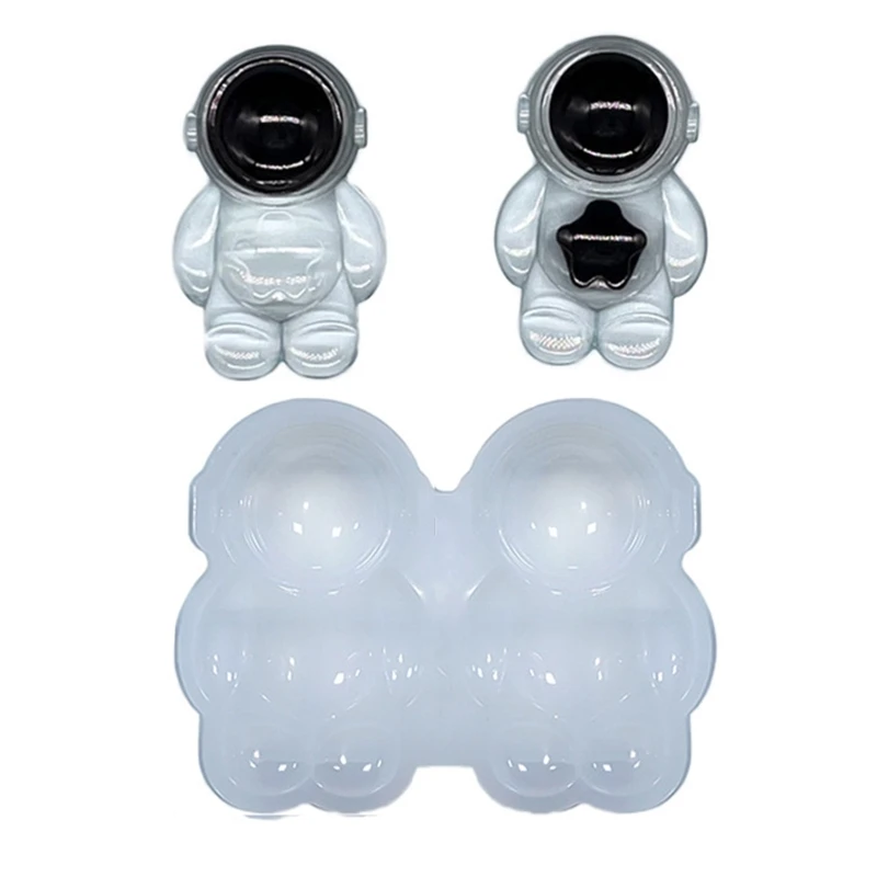 

D0LC Planet Astronaut Ornament Silicone Mold Epoxy Keychain Brooch Mold Resin Casting Pendant Mold Suitable for Diy Crafts