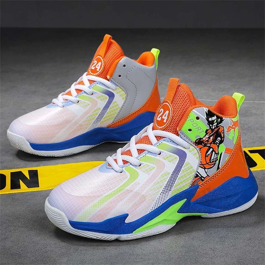 New Arrival Basketball Shoes Boys Cushioning Non-Slip Wearable Sports Shoes Gym Training Athletic Basketball Sneakers for Kids