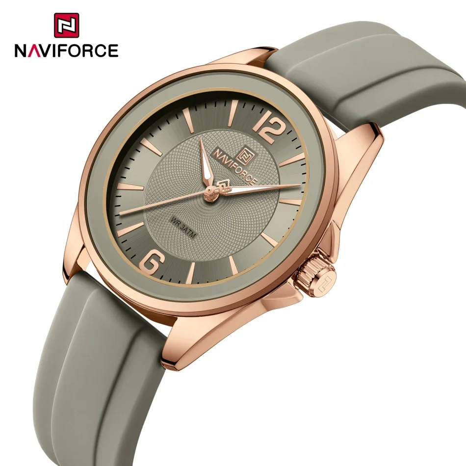 Фото Женские спортивные кварцевые часы NAVIFORCE, лучшие брендовые часы с удобным силиконовым ремешком, Reloj Mujer, Relogios Feminino, подарочные часы №1