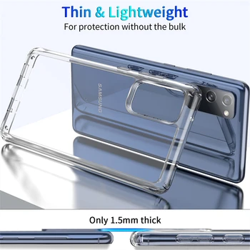 Drop Protection Anti-yellow Clear Acrylic Case for Samsung Galaxy S20 FE S23 Ultra S22 S21 FE 5G S10 Plus S23 Note 10 20 Ultra 4