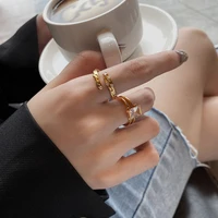zircon open aesthetic rings for women cheap items with free shipping vintage novelties 2022 trend gift female punk accessories