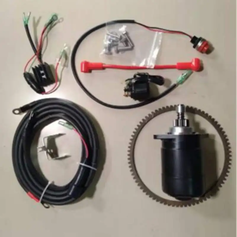 

M25 ELECTRIC START KIT FOR M30 NS25 NS30 2T 25HP 30HP OUTBOARD STARTER MOTOR FLYWHEEL CHARGE COIL SWITCH