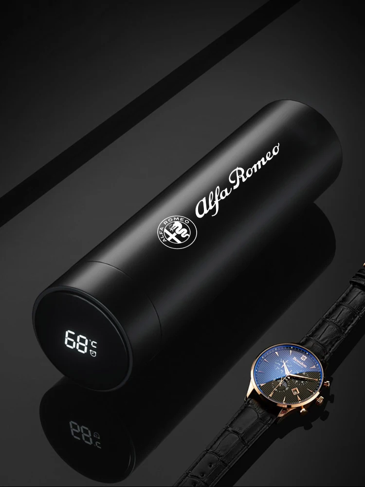 

Car smart stainless steel thermos bottle for mercedes benz amg a/b/c/e/gla/cla/glc/glk/gle 500ml mug custom logo men gift