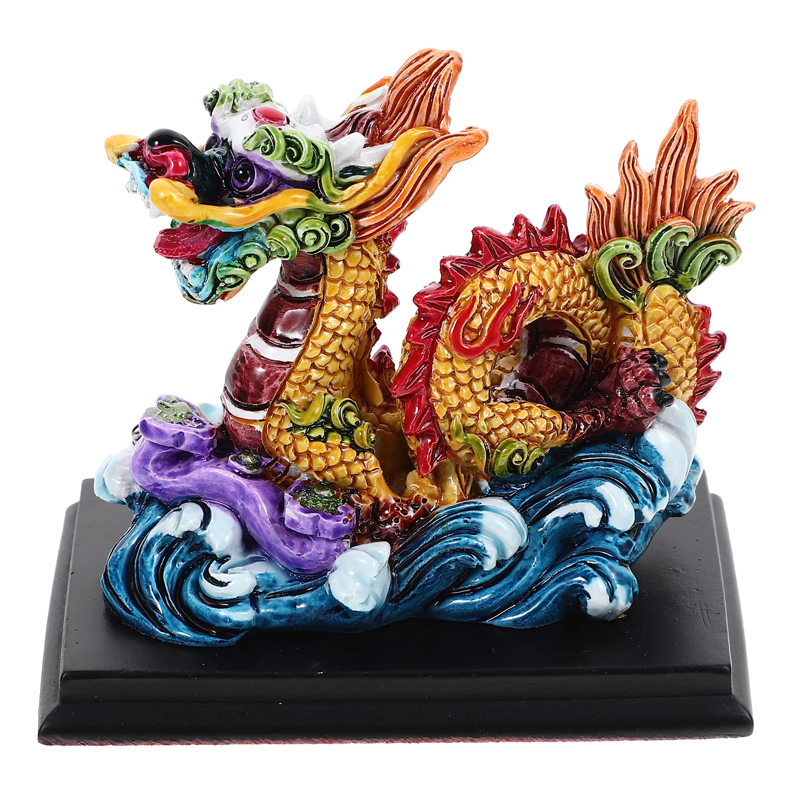 

Resin Dragon Ornament Desktop Chinese Dragon Figurine Office Resin Dragon Craft