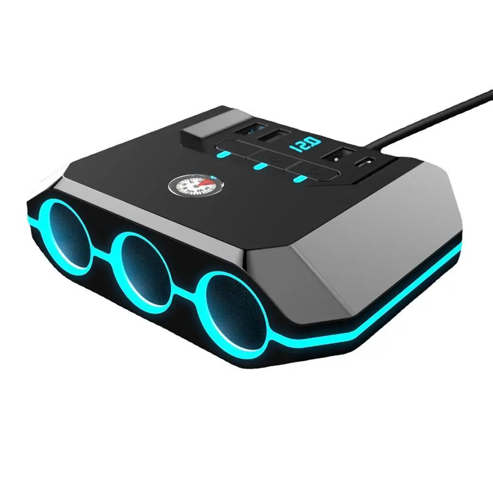 

Автомобильное зарядное устройство для быстрой зарядки один на три автомобильное зарядное устройство USB переходник для быстрой зарядки автомобильное зарядное устройство адаптер