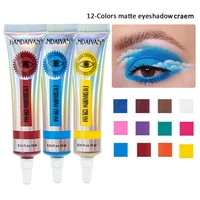 12 color matte colorful eyeshadow cream high saturation color eye makeup exquisite opaque for eyeliner eyebrows professional cos