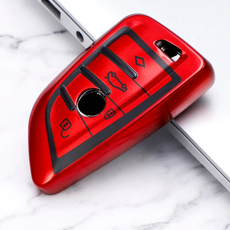 

TPU Car Key Cover Case Bag Fob Shell Holder Keychain for BMW X1 X3 X5 X6 1 2 5 7 F15 F16 E53 E70 E39 F10 F30 G30 Protector