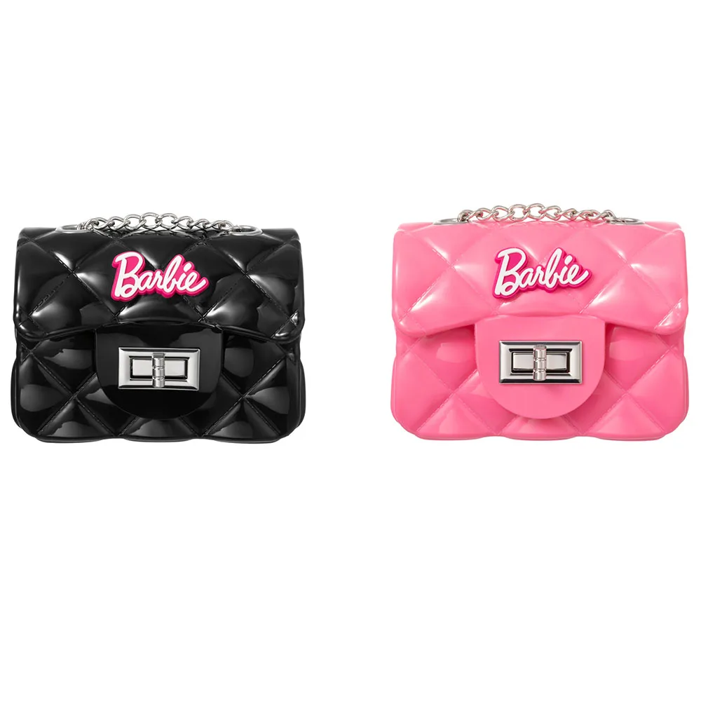 

The New Kawaii Barbie Adorable Jelly Chain Mini Crossbody Shoulder Bag Sweet Creative Diamond Grille Couple Gift Toys