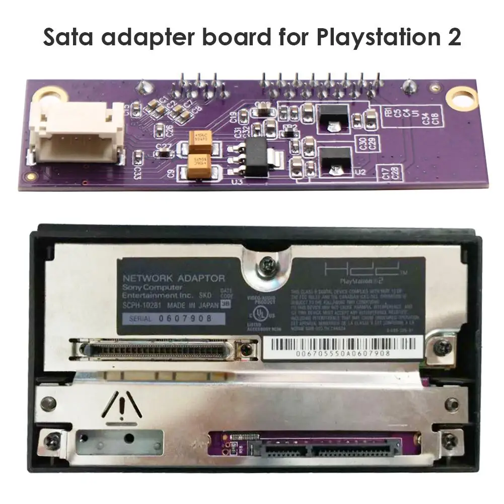

Игровой адаптер SATA, обновленная плата для SONY PS 2 PS2 IDE, оригинальный модуль сетевого адаптера, запасные части