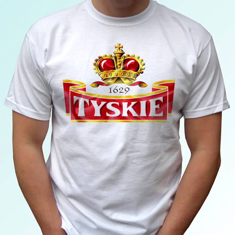 

Tyskie Biala Koszulka Polska Polski Browar Piwo Alkohol T Shirt Koszulki Meskie
