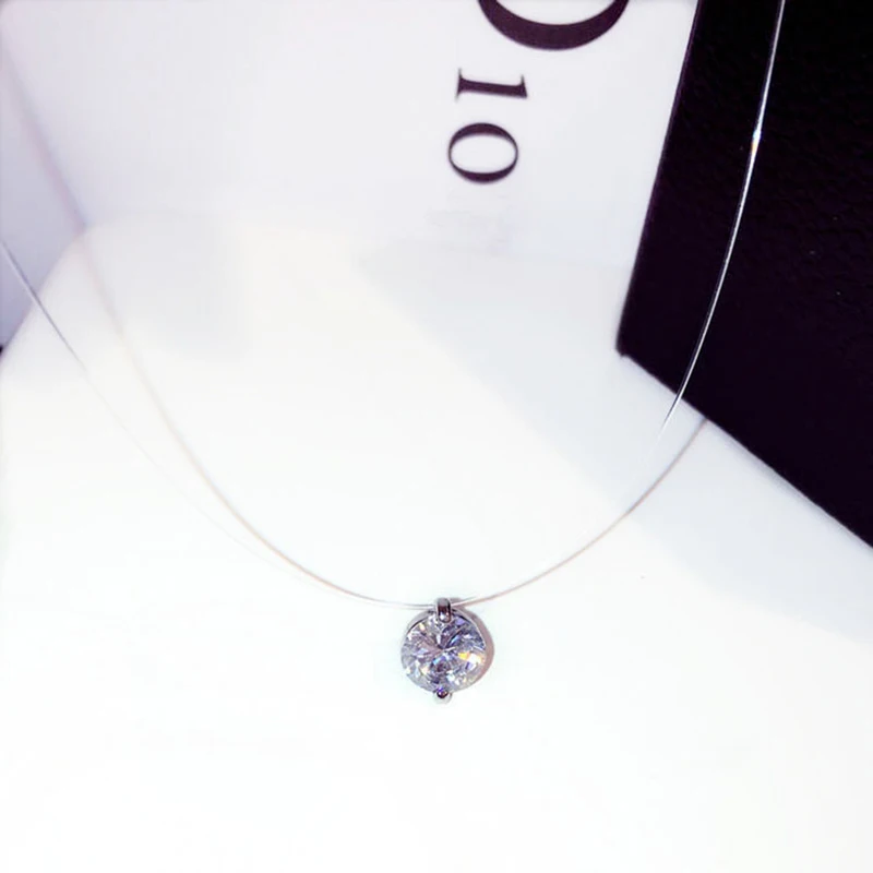Женское Ожерелье с кулоном из серебра 2022 пробы цирконом | Украшения и аксессуары