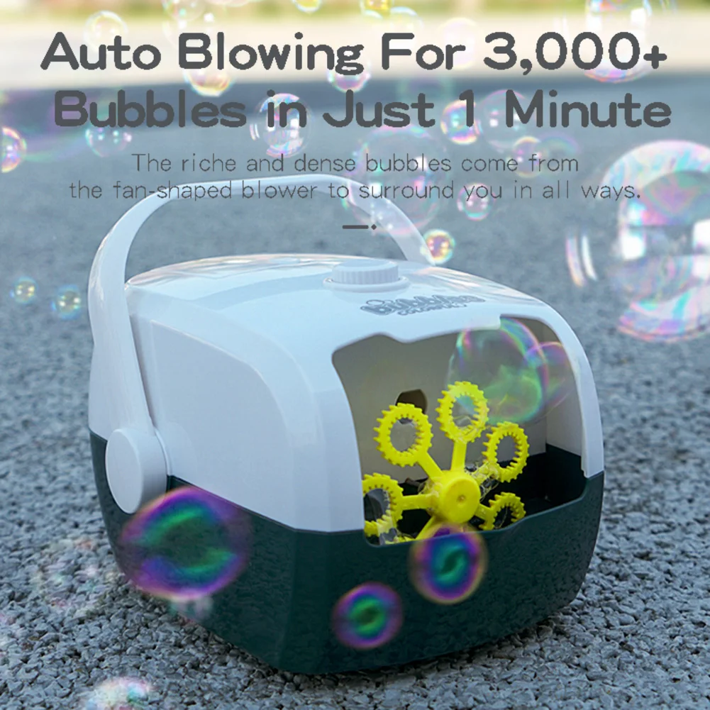 

Bubble Machine Outdoor Toy Funny Automatic Colorful Bubble Blower Maker Toys Kids Baby Electric Outdoor Toys for Beach Pool Bath