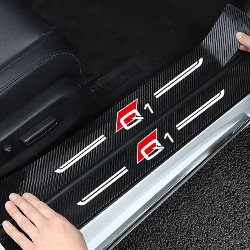Фото Защитная пленка-наклейка от царапин на пороги автомобиля Audi Q1, наклейки на задний багажник, аксессуары для стайлинга №2