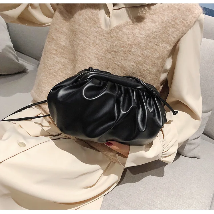 

Women Simple Dumplings Messenger Bag Designer Retro 2023 New Fashion Cloud Female Crossbody Shoulder Bag Tide Handbag Clutch Bag