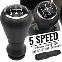 5 speed car manual gear shift knob sleeve adapter lever for peugeot 106 206 306 car manual gear shift knob for citroen c1 c3 c4
