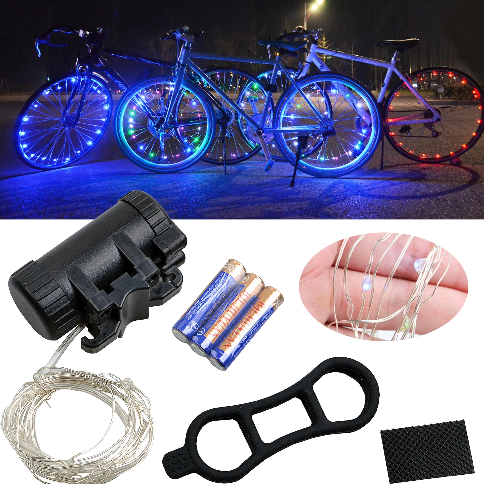 

Bike Spokes Lamp Battery Powered Bike Wheel Light Bike Accessories
