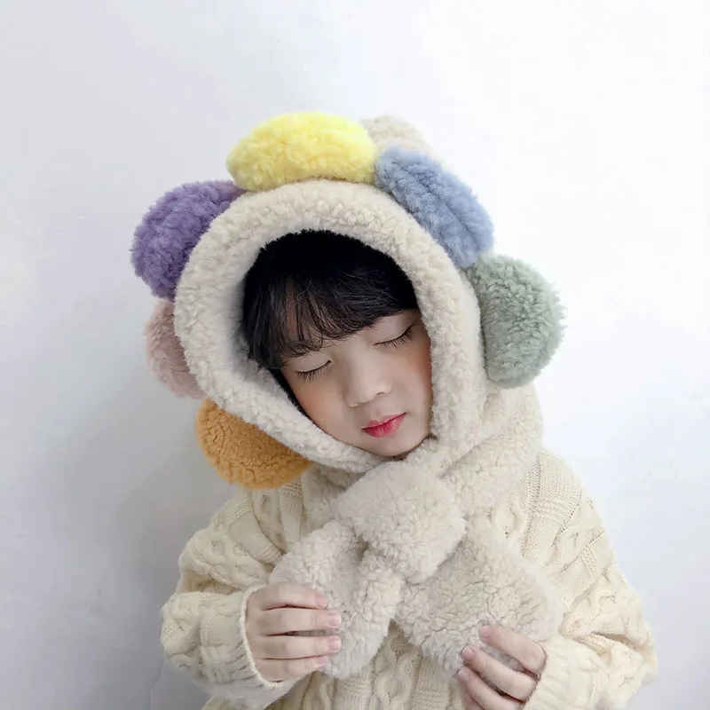 шапка с ушками ушами для девочки детская Детская плюшевая на возраст 1-5 лет | Мать