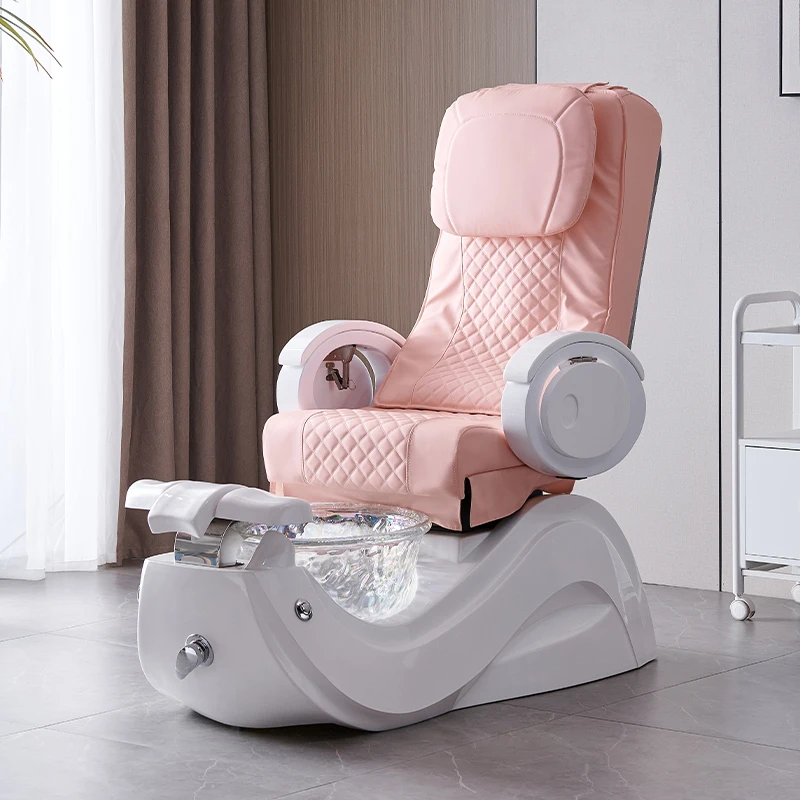 Салон красоты ногтей гидромассажный насос для ног спа массаж розовый стул