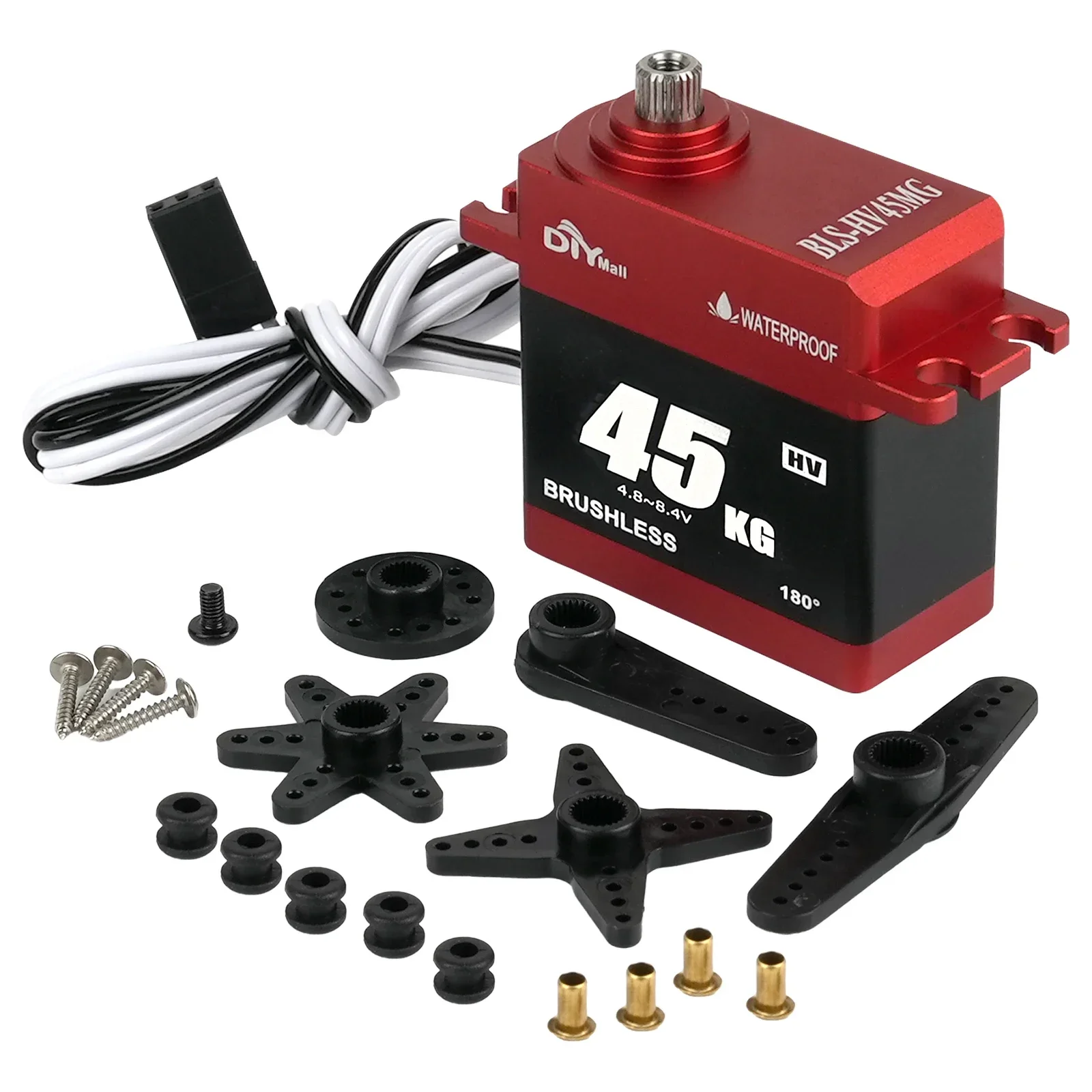 45 кг.см цифровой HV бесщеточный сервопривод 180/270/360 градусов алюминиевый корпус