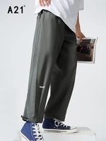 a21 mens casual slim fit sweatpants for spring autumn 2022 fashion letter printed sports pants male drawstring jogging trousers