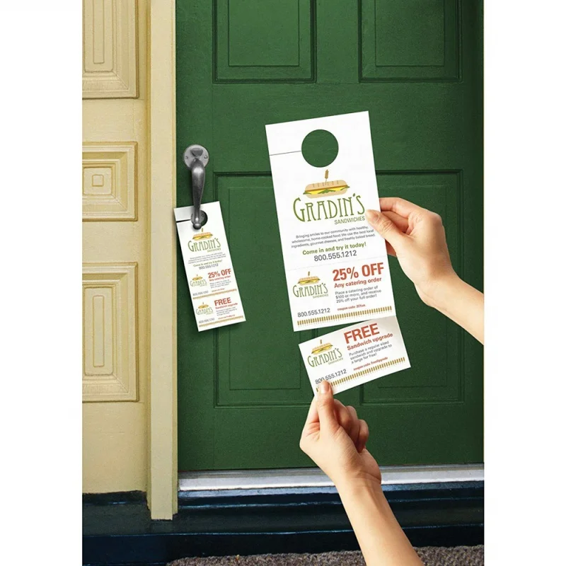 custom machine paper door hanger advertisement printing