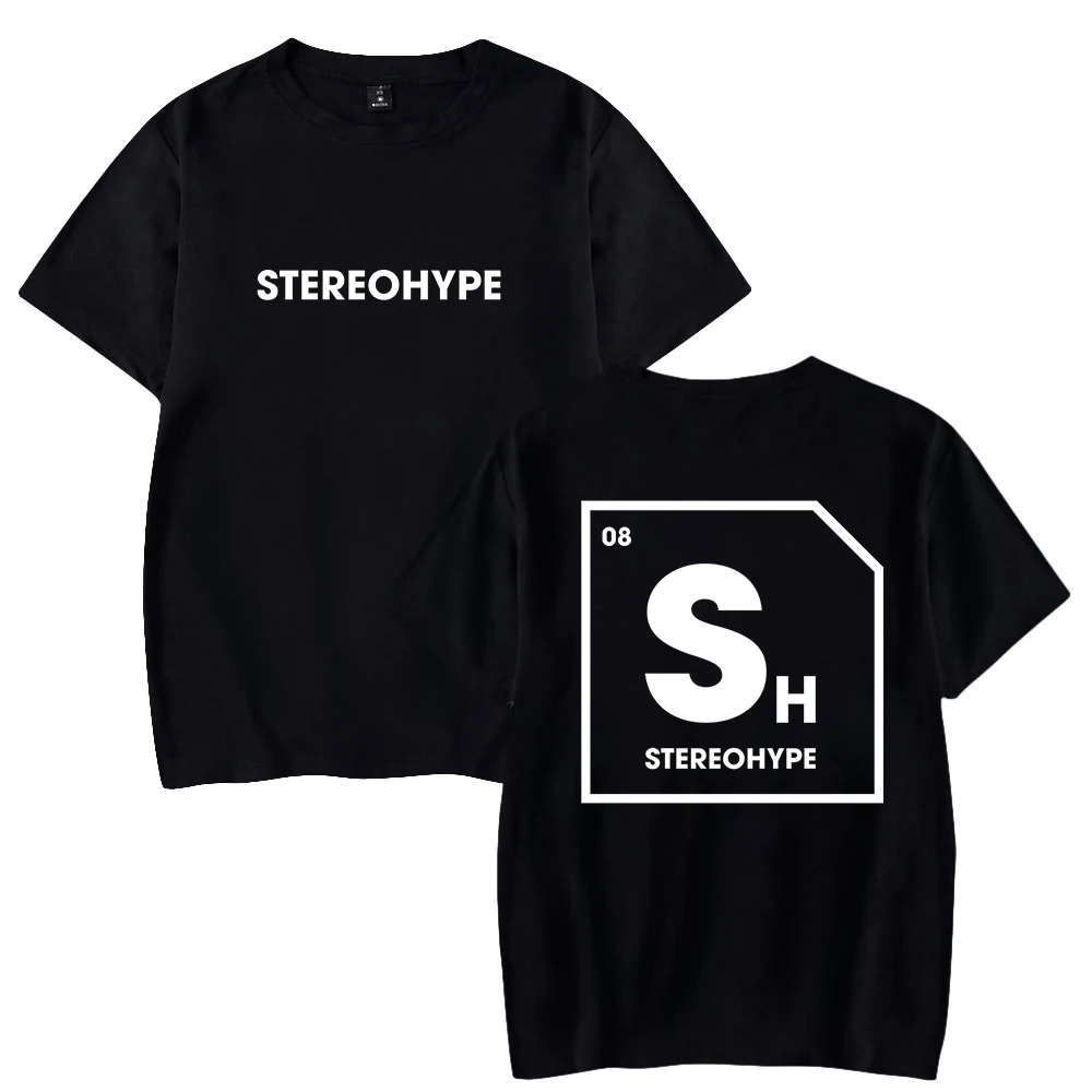 James Hype Stereohype T-shirt Crewneck Short Sleeve Tee Men Women's Tshirt Hip Hop Clothes