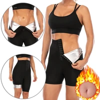 womens silver ion coating thermo pants sweat sauna suits body shapers woman waist trainer slimming shorts girls fitness leggings