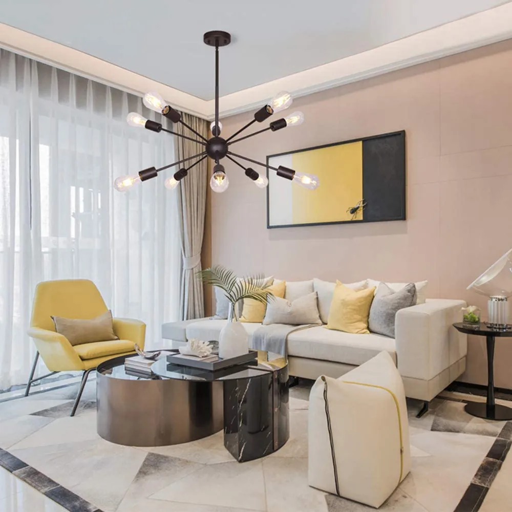 

Креативный светодиодный светильник-люстра 110-240 В, E26, современный светодиодный потолочный светильник, внутреннее освещение для гостиной, ст...