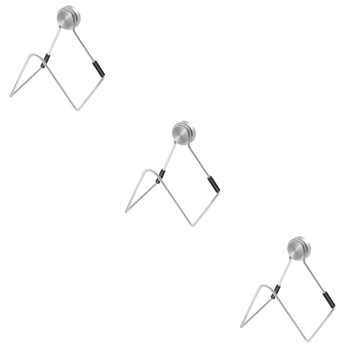 

3pcs Kitchen Basin Sponge Rack Magnetic Free of Punch Sink Metal Drying Shelf