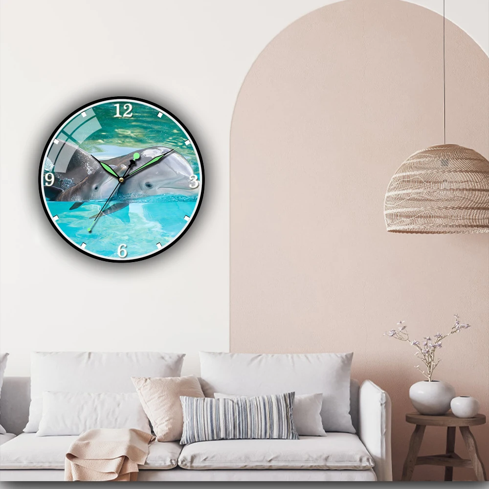 

Animal 30CM Wall Clock Decorative Numeral Digital Dial Mute No Ticking Sound Luminous Clocks Home Decoration