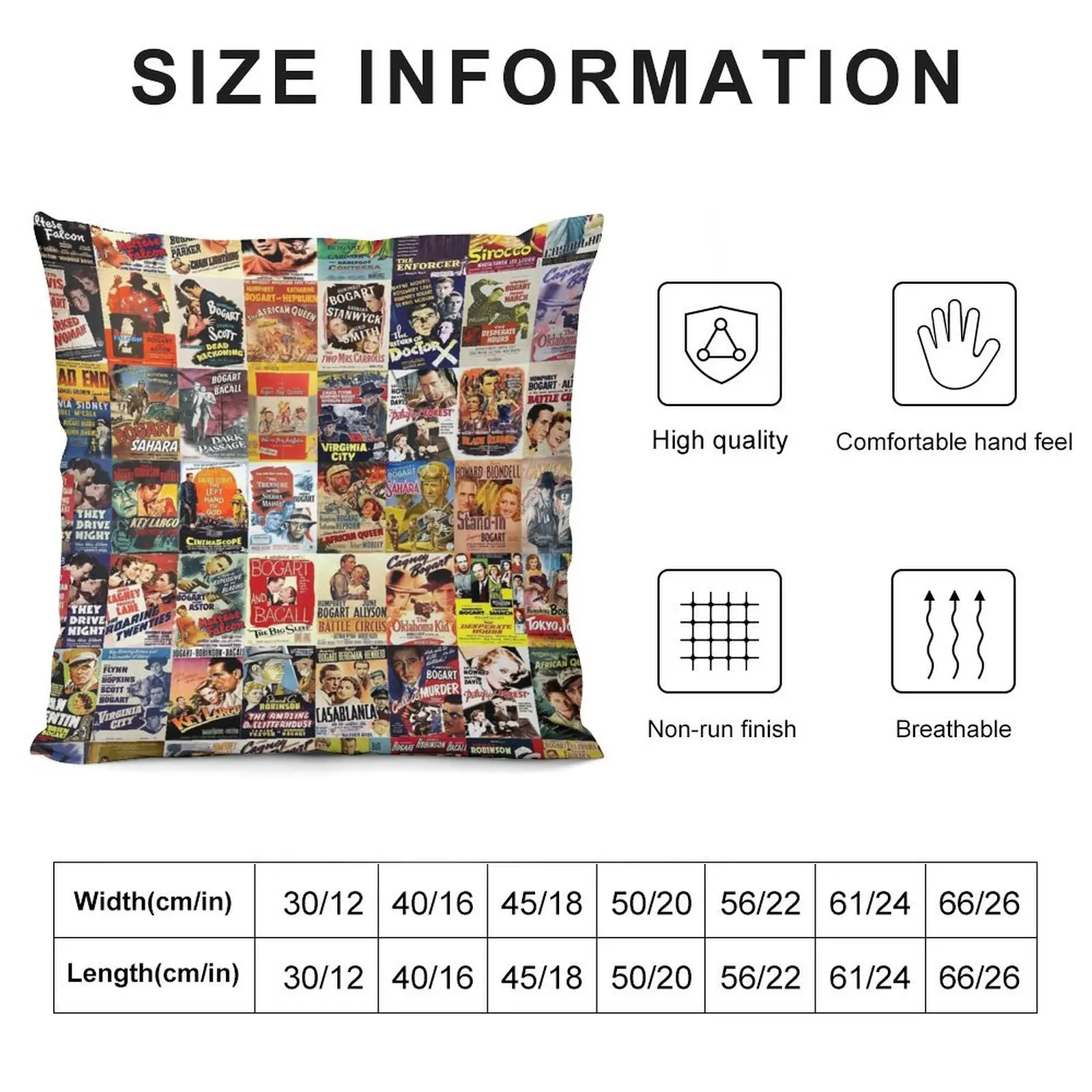 Хумфри Богарт кино плакаты диванная подушка новогодние подушки Эстетическая