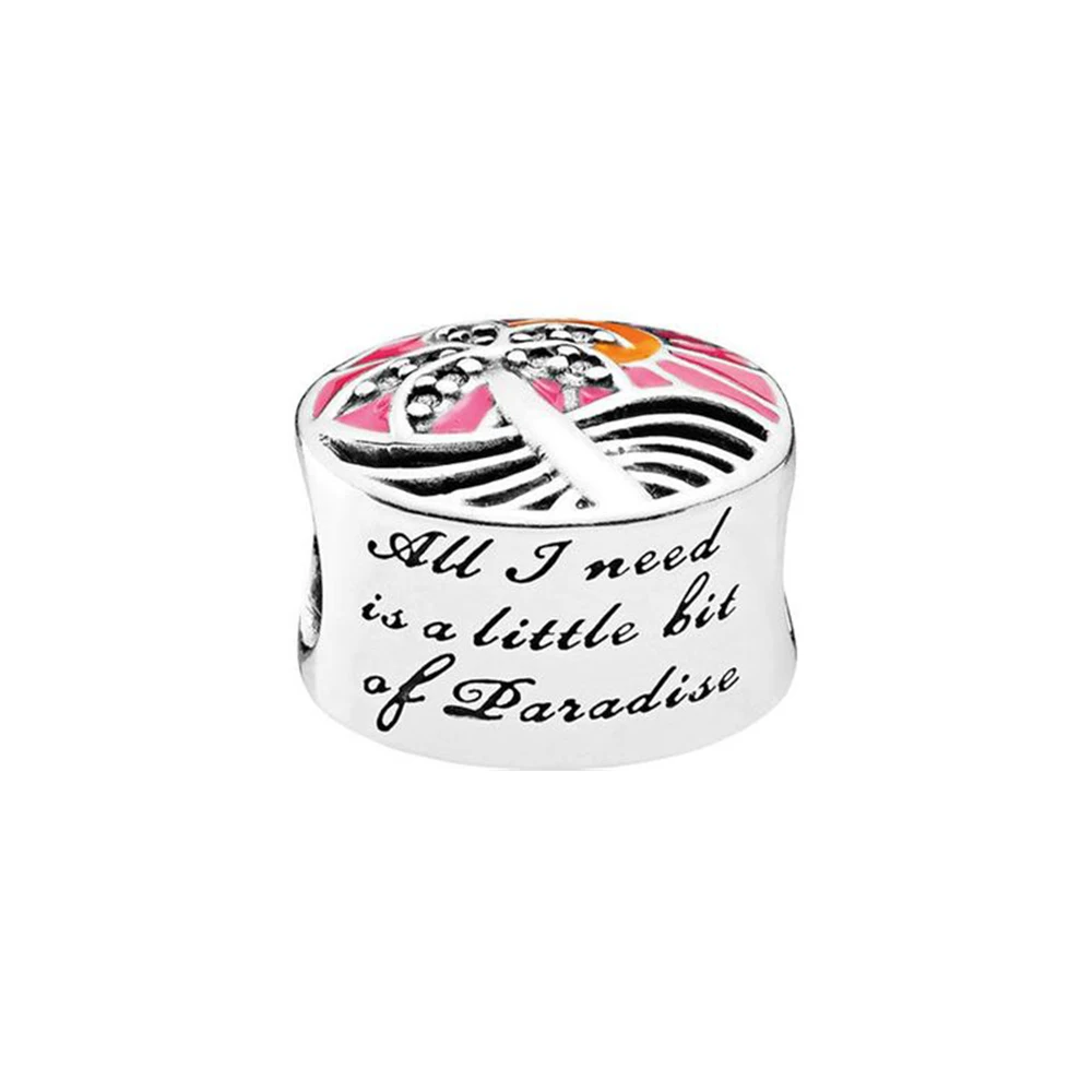 Bracelet à pince pour femme, marque tendance, paradis, coucher de soleil, breloque, accessoires de mode, cadeau de noël 2