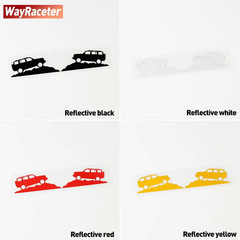 2 шт. креативные наклейки на окна автомобиля зеркало заднего вида отражающая