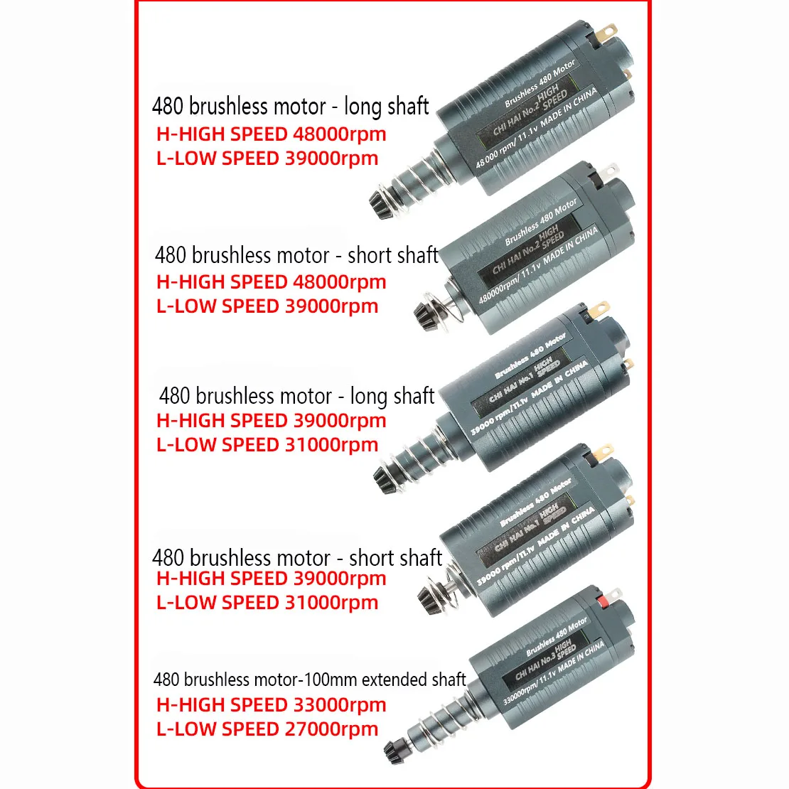 Бесщеточный двигатель постоянного тока BL480 100 мм 33K высокоскоростной и