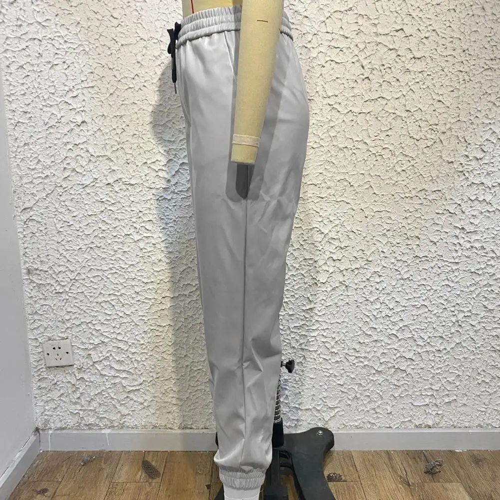 

Female Pants Solid Color Women Trousers Lace-up Ankle Tied Pants Trousers