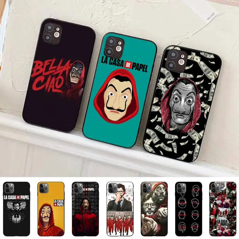 

La Casa De Papel Phone Case for iPhone 11 12 13 Mini Pro Max 8 7 6 6S Plus X 5 SE 2020 XR XS Funda Case