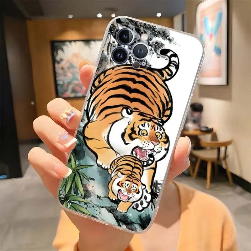 Чехол для телефона с мультяшным изображением толстых тигров хит продаж 2023